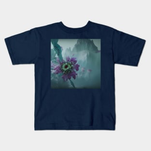 Exotic flowers at the top of the mountain Kids T-Shirt